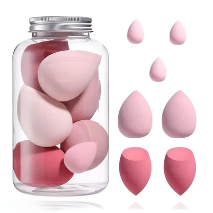 SOFT 7 IN 1 MAKEUP PERFECTING SPONGE PUFF BEAUTY BLENDER WITH PLASTIC JAR