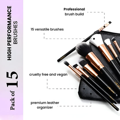 PROFESSIONAL MAKE-UP BRUSH APPLICATO SET OF 15